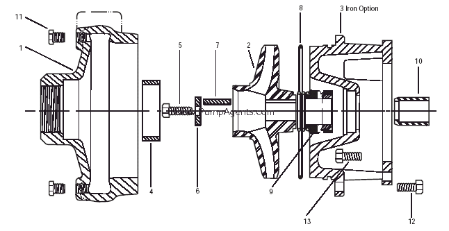 Parts for Goulds Pump model # 3AI1J5A0